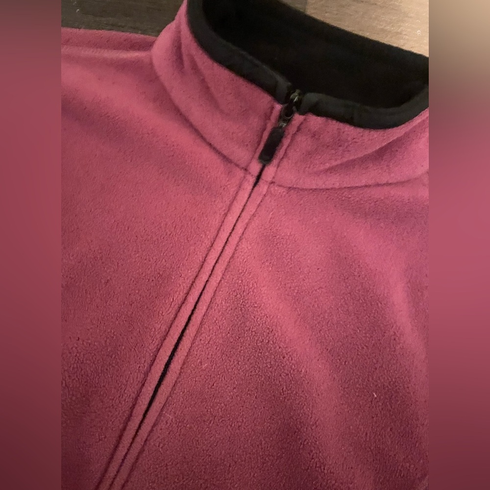 Eddie Bauer Raspberry Fleece Jacket - Picture 3 of 4